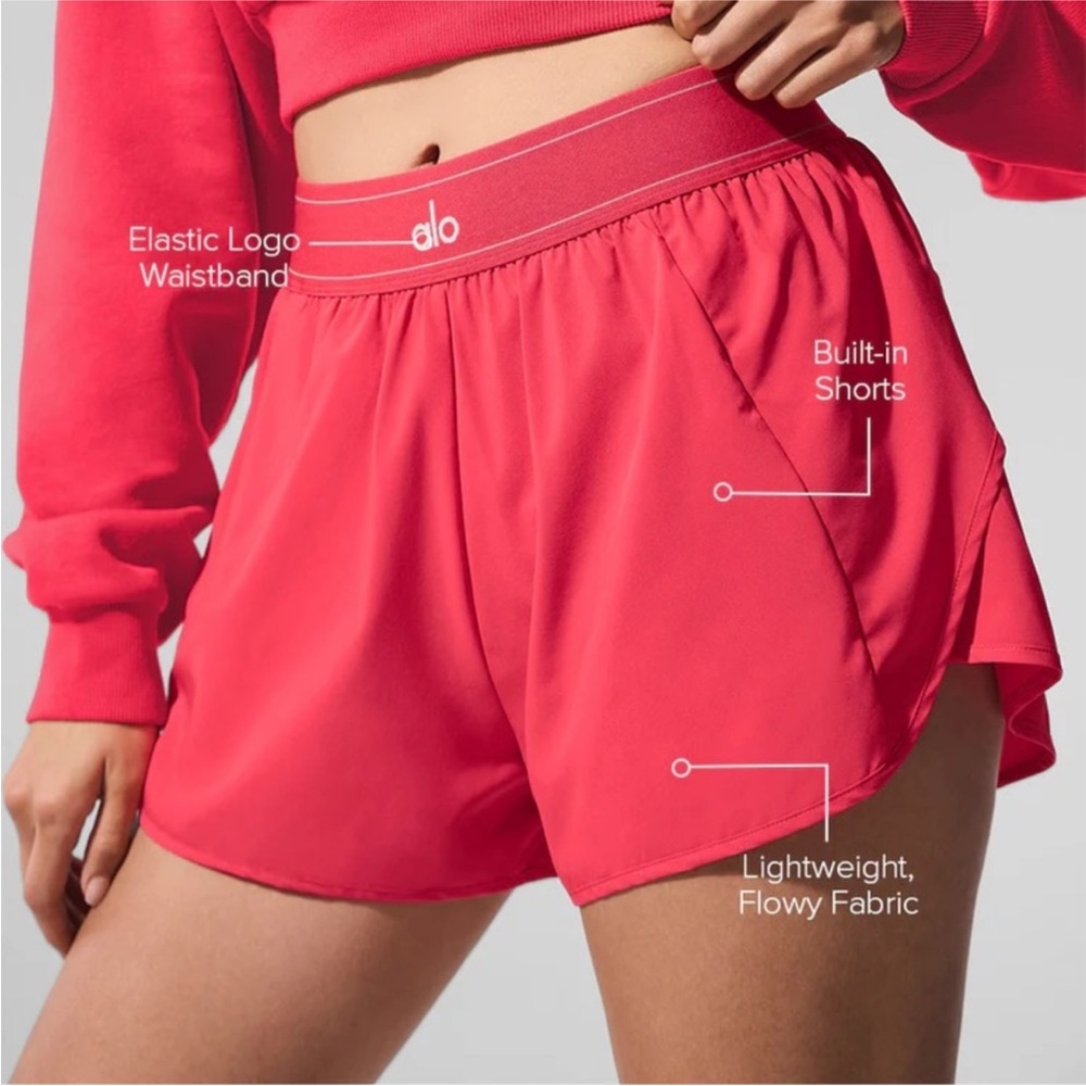 **SOLD**NWT Alo yoga match point short candy red XS - Picture 7 of 7